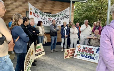 Pressemitteilung – Mahnwache gegen geplanten Solarpark in Morscheid